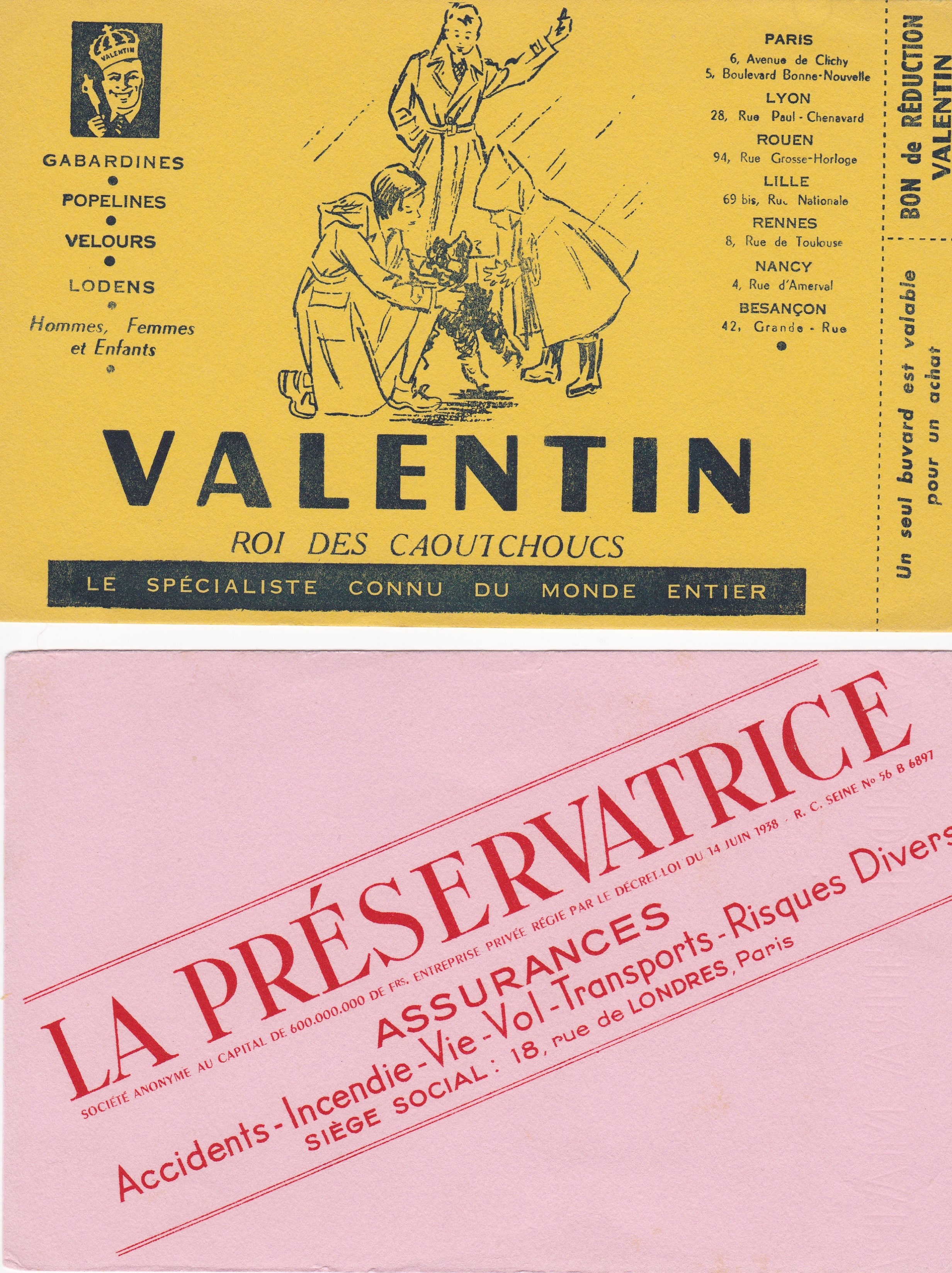 COLLECTION BUVARDS PUBLICITAIRES