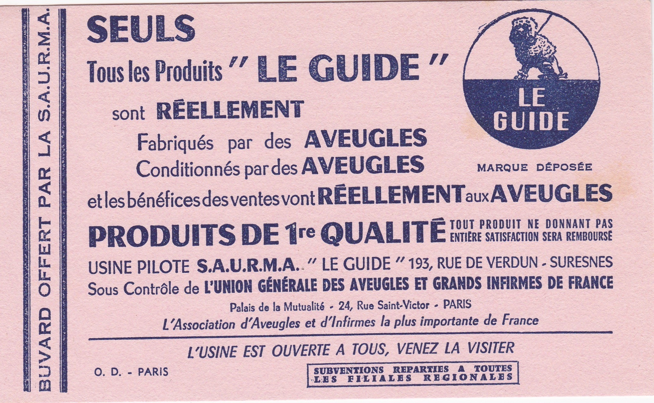 COLLECTION BUVARDS PUBLICITAIRES