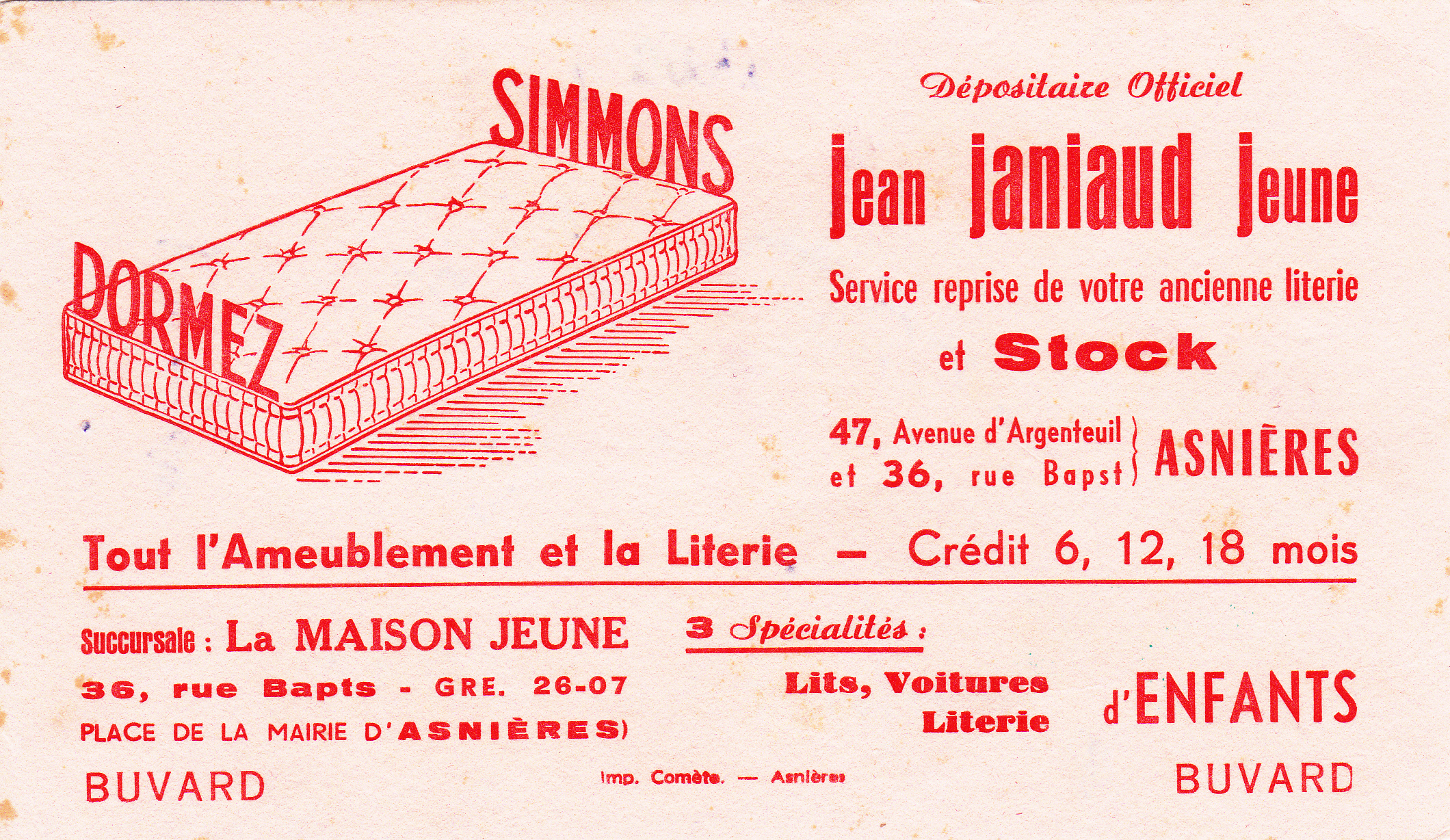 COLLECTION BUVARDS PUBLICITAIRES